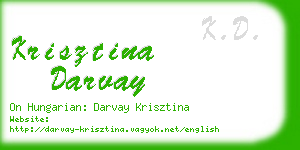 krisztina darvay business card